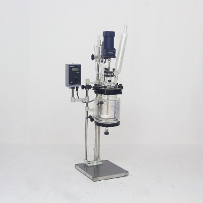 lab vacuum pharmaceutical jacketed glass chemical reactor FC302