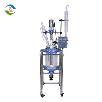 10L Factory Price Lab Jacketed Glass Reactor